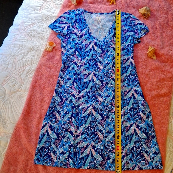 Lilly Pulitzer Dress - Etta Dress NWT Barton Blue Star Gazer Small - Picture 11 of 15